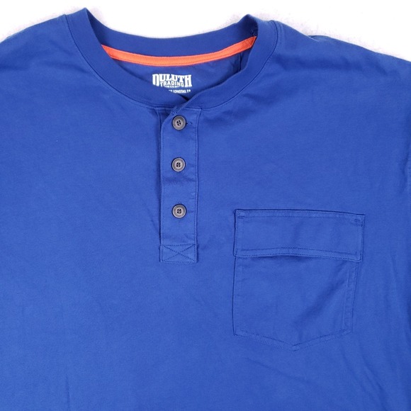 Duluth Trading Co Spillfighter Longtail Henley 2XL Blue - Picture 2 of 6